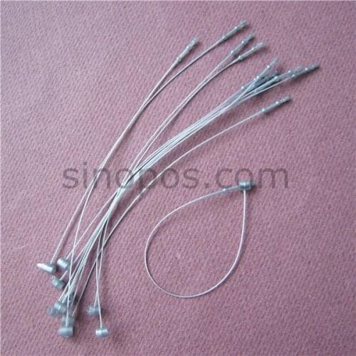 Metallic Colored Plastic Loop Locks 5", silver security tie garment clothes price label tag loop pin lock pins Rope hangtag seal