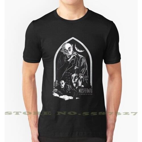 Nosferatu Fashion Vintage Tshirt T Shirts Nosferatu Horror Vampire Dracula Movie Black White Symphony Vintage Retro