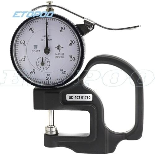 Drop Shipping 0-10x30mm Dial Thickness Gauge SHOCK PROOF Thickness gauges leather thickness tester