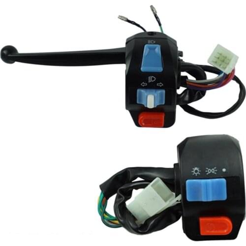 Pair 12V Motorcycle Handlebar Control Switch Horn Turn Signal Electric Star For GY6 50cc 125cc 150cc Waterproof
