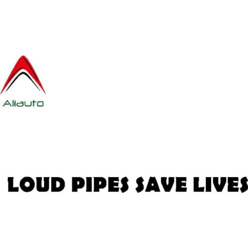 Aliauto Fashion Vinyl Motorcycles Car Sticker Loud Pipes Save Lives Decoration Waterproof Reflective Creative Decal,20cm*1cm