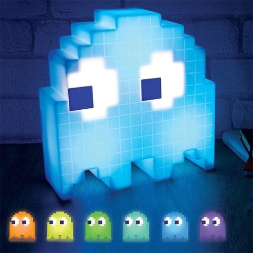 Pac-man pixel war cartoon color change peanut LED lights USB ghost lights casual style colorful color atmosphere flash