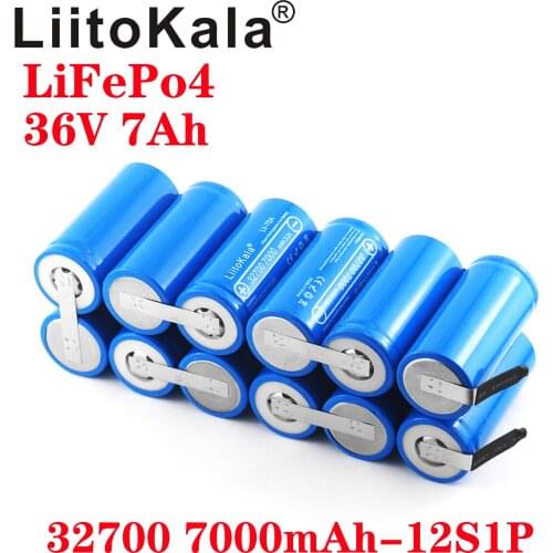 LiitoKala 36V 7Ah 14ah 21ah 32700 7000mAh lii-70A LiFePO4 Battery 35A Continuous Discharge Maximum 55A High power battery DIY