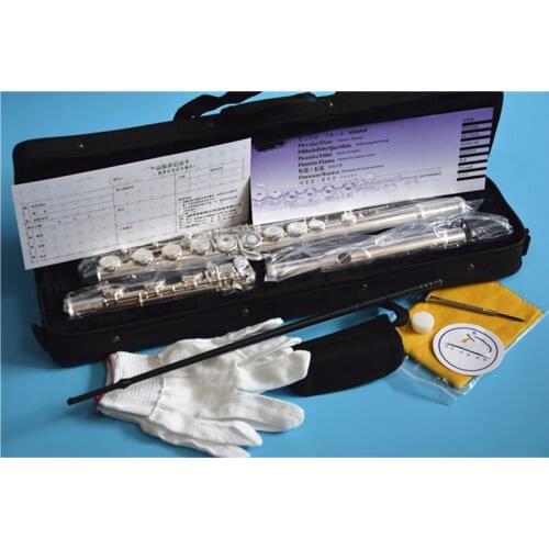 Top Japan Flute YF-371H Student Flutes Silver Plated 17 Holes Open Hole With E key Flauta Musical instrument