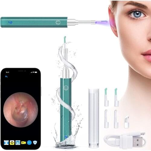 3.5mm Visual Wireless Otoscope Earwax Removal Tool 1080P HD WiFi Ear Endoscope for iPhone, iPad and Android Smartphones