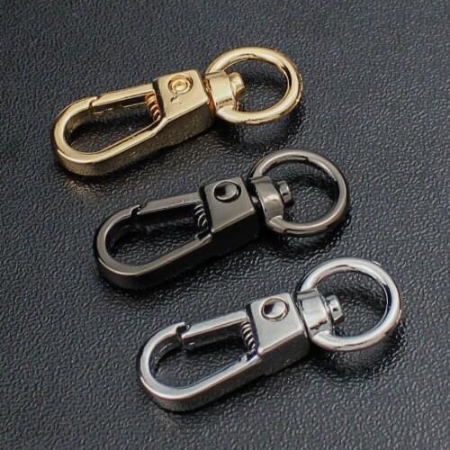 50Pcs 3.2CM Bag Buckle Snap hooks Metal Luggage hanger buckles Lobster Clasp DIY Sewing handmade Key chain buttons Silver Bronze