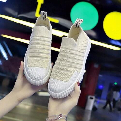 2019 Women Sneakers Fashion Socks Shoes Casual White Sneakers Summer knitted Vulcanized Shoes Women Trainers Feminino X6-73