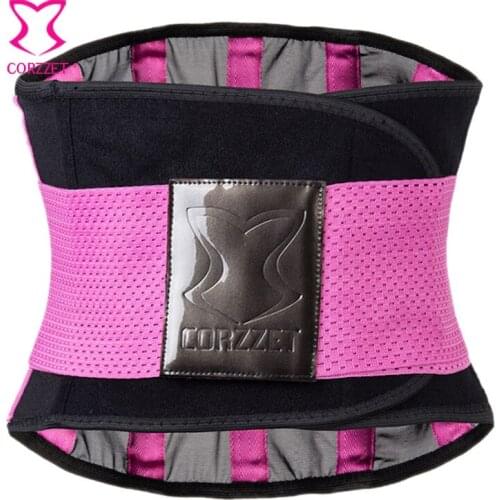Corzzet Pink Women Slimming Body Waist Shaper Tummy Trimmer Waist Trainer Cincher Girdles Lose Weight Waist slimming Corsets