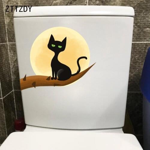 ZTTZDY 25*19.3CM Cat Wall BedRoom Home Decoration Toilet Sticker Decal T3-0161