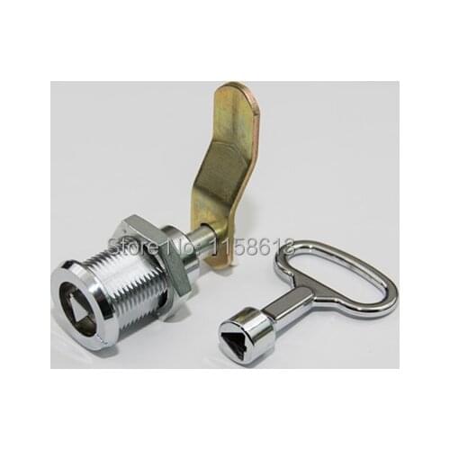10 pieces adjustable length triangle key zinc alloy cylinder train cam lock