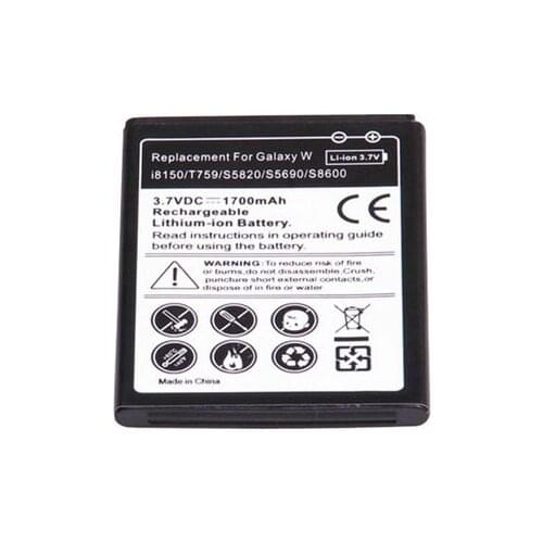 1x 1700mAh EB484659VA Replacement Battery For Samsung Galaxy W I8150 T759 T679 S5820 S5690 S8600 M930 Batteries
