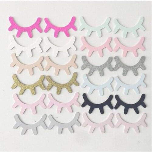 Wooden 2Pcs Eyelash Wall Sticker For Nursery Kids Room Selfadhesive Background 3D Eyelash DIY Home Decoration Childrens Gifts