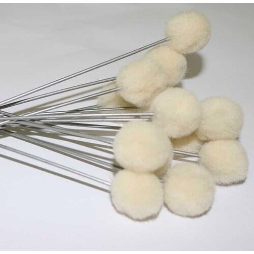 20 Pcs DIY Leather Tool Accessories Wool Daubers Assisted Dyeing Wools Ball Brush Metal Handle J2Y