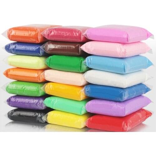 24 Color/set Light Clay Air Dry Polymer Plasticine Modelling Clay Super Light DIY Soft Creative Handgum Educational Clay Toys