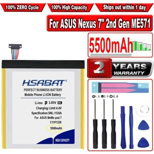 HSABAT 5500mAh C11P1326 Battery for ASUS MeMo Pad 7 ME7610C ME7610CX ME176C ME176CX K013 ME176