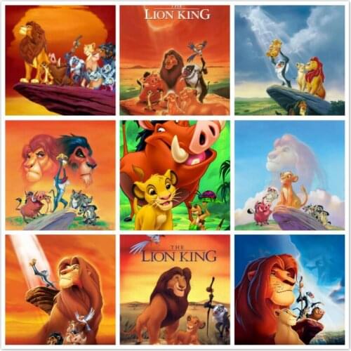 Disney Lion King Diamond Painting 5D DIY Mosaic Poster Cross Stitch Kits Diamond Embroidery Full Home Decor Kids Room Wall Art