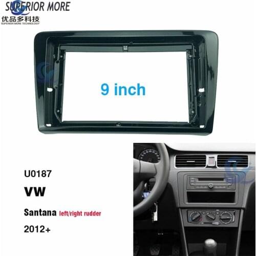 2 Din 9 inch car radio Fascias for VW SANTANA 2012 Dashboard Frame Installation dvd gps mp5 android Multimedia player