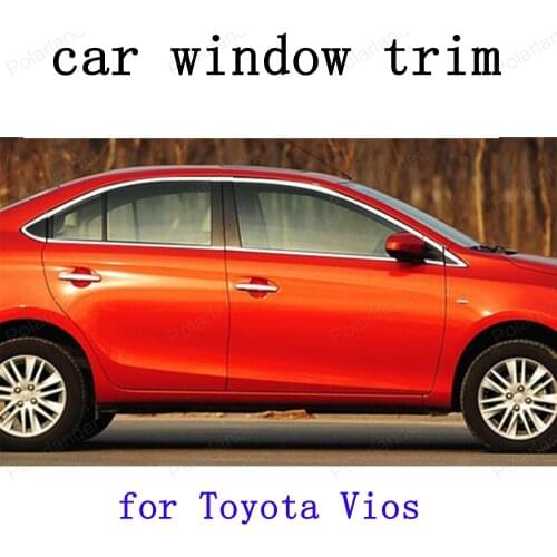 Car Exterior Accessories Decoration Strips Stainless Steel Window Trim for Toyota Vios