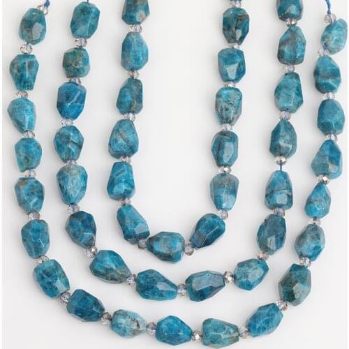 Natural Blue Apatite Chip Loose Beads Pendant Bulk,Center Drilled Nugget Stone Beads Bracelet Making For Women Jewelry DG-38JBDJ