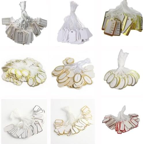 500pcs/lot 2.7x1.7cm Jewelry Price Tags Tickets Board Gold Silver Print Handwritten Paper Label Jewelry Gift Ornament