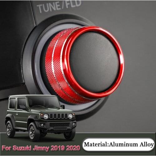 For Suzuki Jimny 2019 2020 Car Styling 4pcs Car Air Conditioning Control Switch Knob Ring Case Sequins Automobiles Accessories