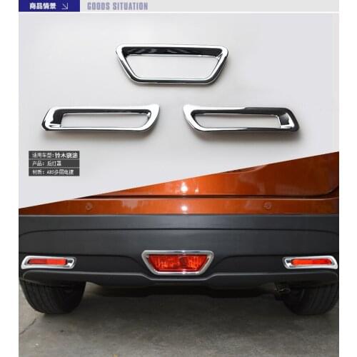 For Suzuki S-CROSS 2014 2015 2016 2017 2018Rear fog lamp cover ABS brake lamp cover frame Chrome Rear Fog Light Lamp Cover Trim