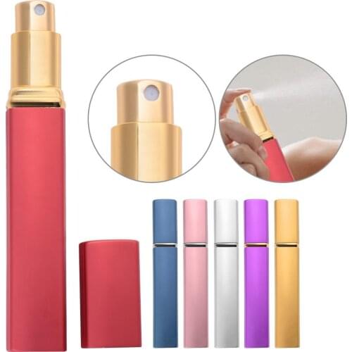 12ml Travel Mini Portable Aluminum Empty Perfume Bottle Glass Pump Spray Refillable Bottle Case Atomiser