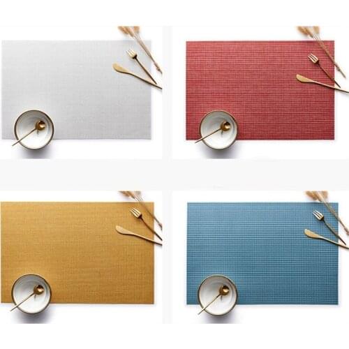 European American Mat PVC Mat Weaving Mats Hotel Restaurant Supplies Imitation Linen Mat placemats coaster