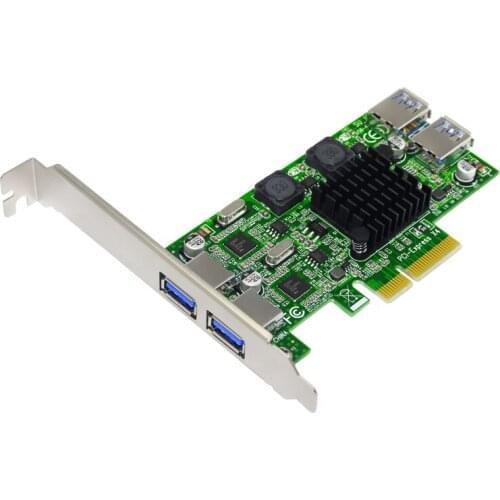 H1111Z NEW Add On Cards PCIE USB 3.0 Card PCI-E/PCI Express USB 3.0 Controller + 5.25 USB 3.0 Front Panel PC Computer Components
