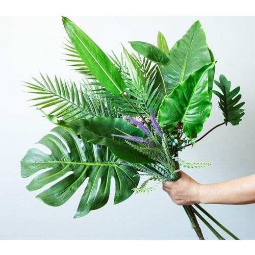 Simulation Monstera Big Leaf Green Plants Plant Living Room Decoration Flowers Flower Arrangement Ornaments Nordic