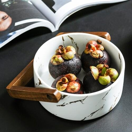 Creative dishes tableware features homely carrying baskets home salad bowl cool round bowl bowls ceramic ceramic bowl