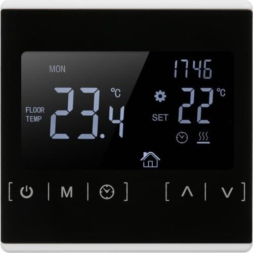 Multifunctional LCD Touched Screen Intelligent Thermostat Electric Floor Heating Thermostat Home Temperature Controller