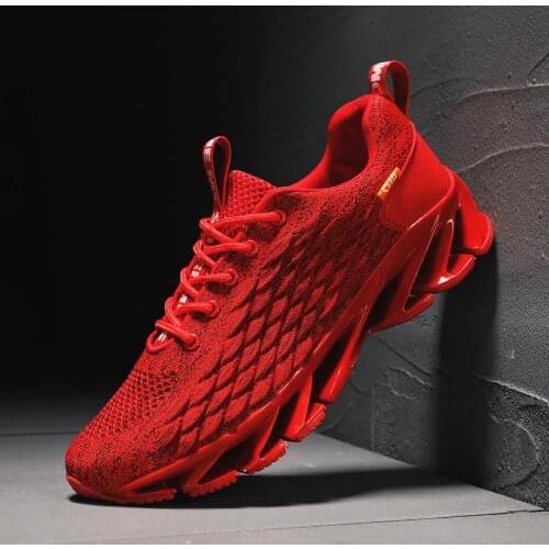 Large Size Summer Outdoor Mens Shoes Sport Men Sports Shes Women Rubber Hard-wearing Men Sneakers Mens Running Red GMB-0131