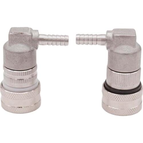 Stainless Steel 1/4"Barb Ball Lock Disconnect Set Gas & Liquid Homebrew Corny Keg Connector 6mm Beer Hose Brand New