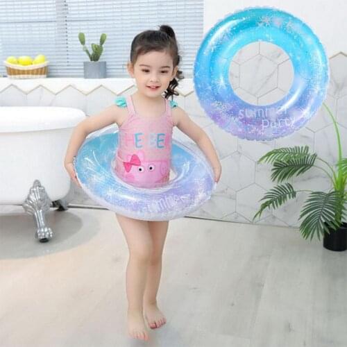 Inflatable Sequins Summer Swimming Ring Swim Circle Float Water Pool Thicken Glitter Rings Water Sports Swimming Accessories