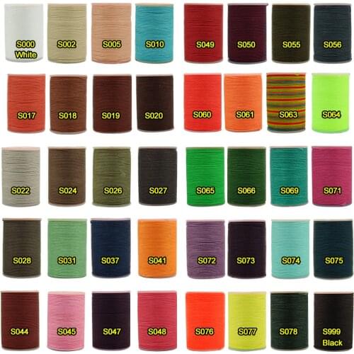 Profession Leathercraft Sewing Thread, High Strength 0.8mm Round Strong Waxed Thread for Leather Bag Briefcase Strong Hardness