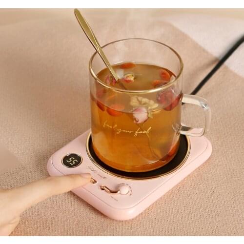 Retro Coffee Mug Warmer for Office Home with 3 Temperature Settings Auto-Off Cup Warmer Plate for Cocoa Tea Water Milk 220V