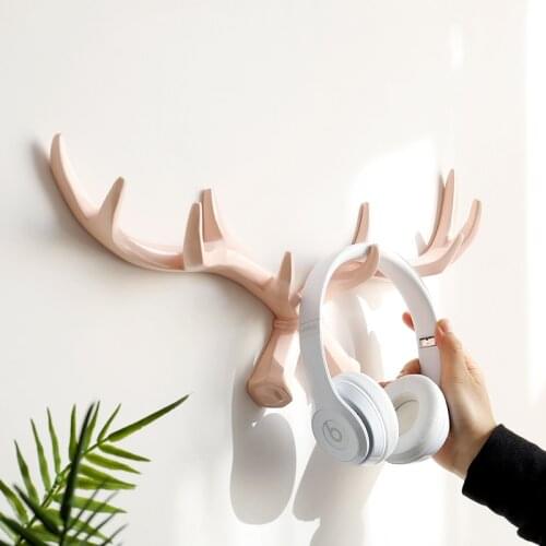 Deer Horn Wall Key Hook Towel Handbag Wall Key Holder Wall Home Décor Bag Door Hangers For Clothes Hanging Hook for Hanging