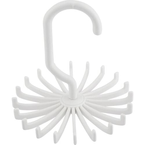 1pcs Portable 360° Rotatable Tie Rack Belt Scarves Hook Hanger Holder For Home Men Women Clothing Organizer