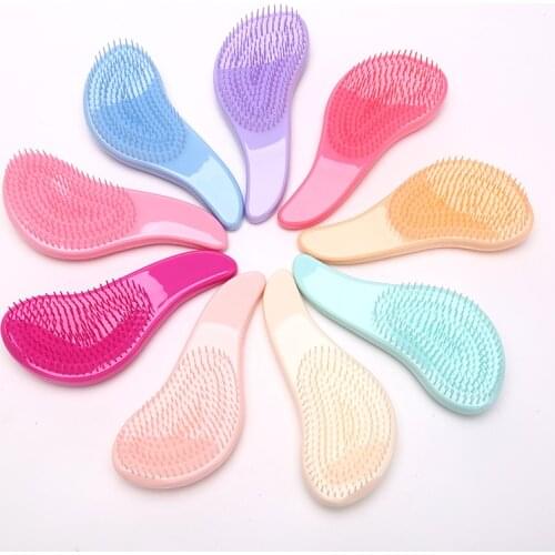 1PC Hot Magic Handle Comb Anti Static Massage Hair Brush Tangle Detangle Shower Massage Hairbrush Comb Salon Hair Styling Tools