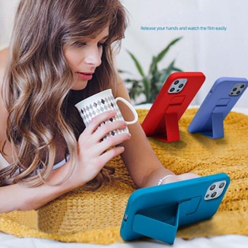 Silicone Bracket Casa For Iphone 11 Pro Max Case 12 Mini 7 8 Plus Se2020 Cover Iphones X Xr Mobile Phones Cases Phone Accessorie