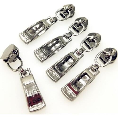 Suoja 3# Wholesale 10pcs Zipper silver heart Metal Zipper Pulls zipper Head For Handbag/ Backpack/Clothing/Sewing Tailor Tools