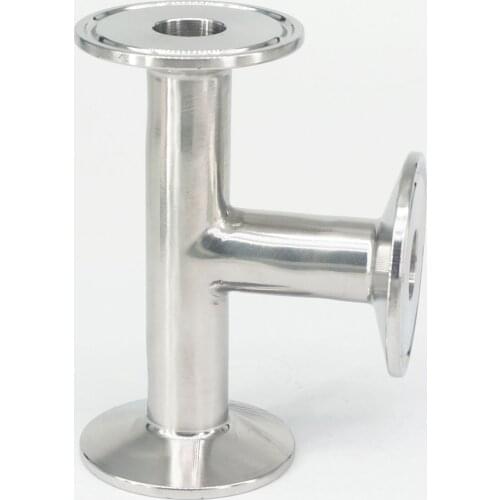 Tube O/D 25mm Tri Clamp 1.5" Ferrule O/D 50.5mm Tee 304 Stainless Steel Sanitary Connector Pipe Fitting