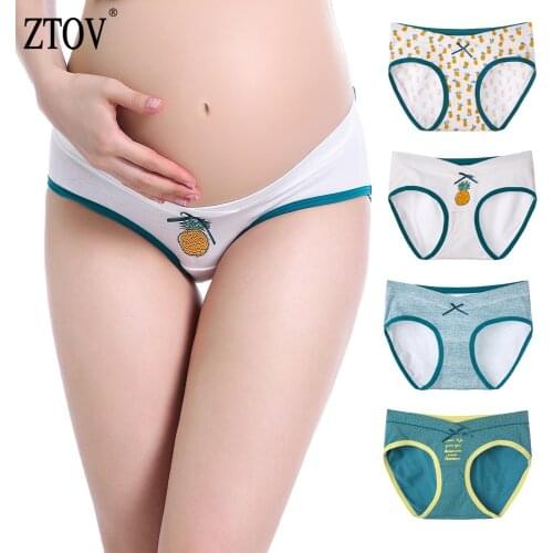 ZTOV 4Pcs/lot Maternity Panties Pregnancy Underwear Belly Support Briefs For Pregnant Women Low Waist UnderPants Panty XXL XXXL