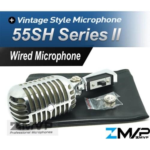 Top Quality Grade A Professional 55SHII Classic Vintage Style Dynamic Wired Microphone 55SH2 Mic For Live Vocals Karaoke Studio