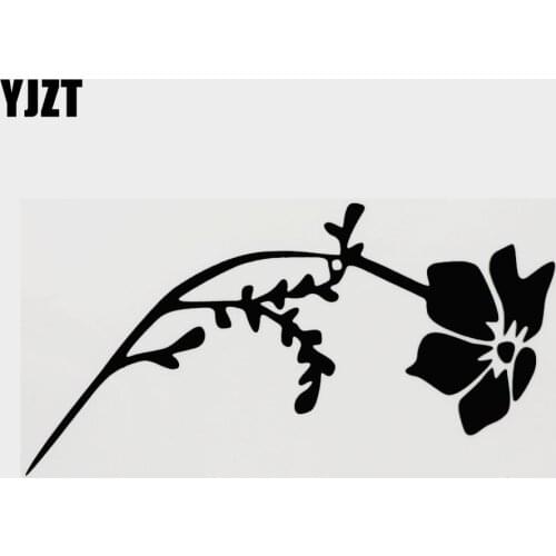YJZT 18.5CM×9.5CM Fashion Flower Graphical Vinyl Car Window Bumper Sticker Decals 18B-0076