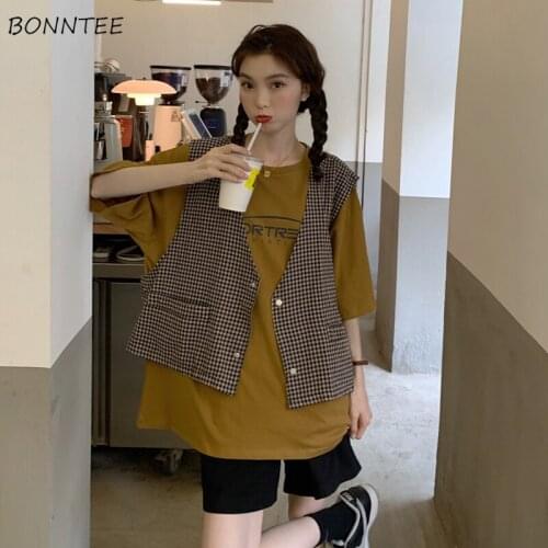 Vests Women Sexy Ladies Summer Hot Loose All-match Simple Korean Style Vintage Elegant Cozy Popular Ulzzang Soft Fashion Chic