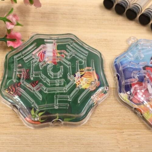 1Pcs Magic Octagon Puzzle Speed Labyrinth Track Maze Steel Ball Maze Puzzle Toy Ball Track Maze Toy for Children Kids Gift