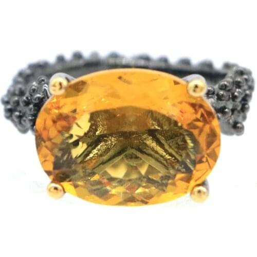 23x17mm Sublime Antique Vintage Created Round 16mm Spinel Tanzanite Ladies Gift Black Gold Silver Rings