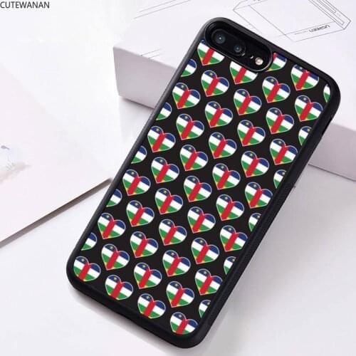 Central Africa flag Phone Case Rubber For iphone 12 11 Pro Max Mini XS Max 8 7 6 6S Plus X 5S SE 2020 XR cover